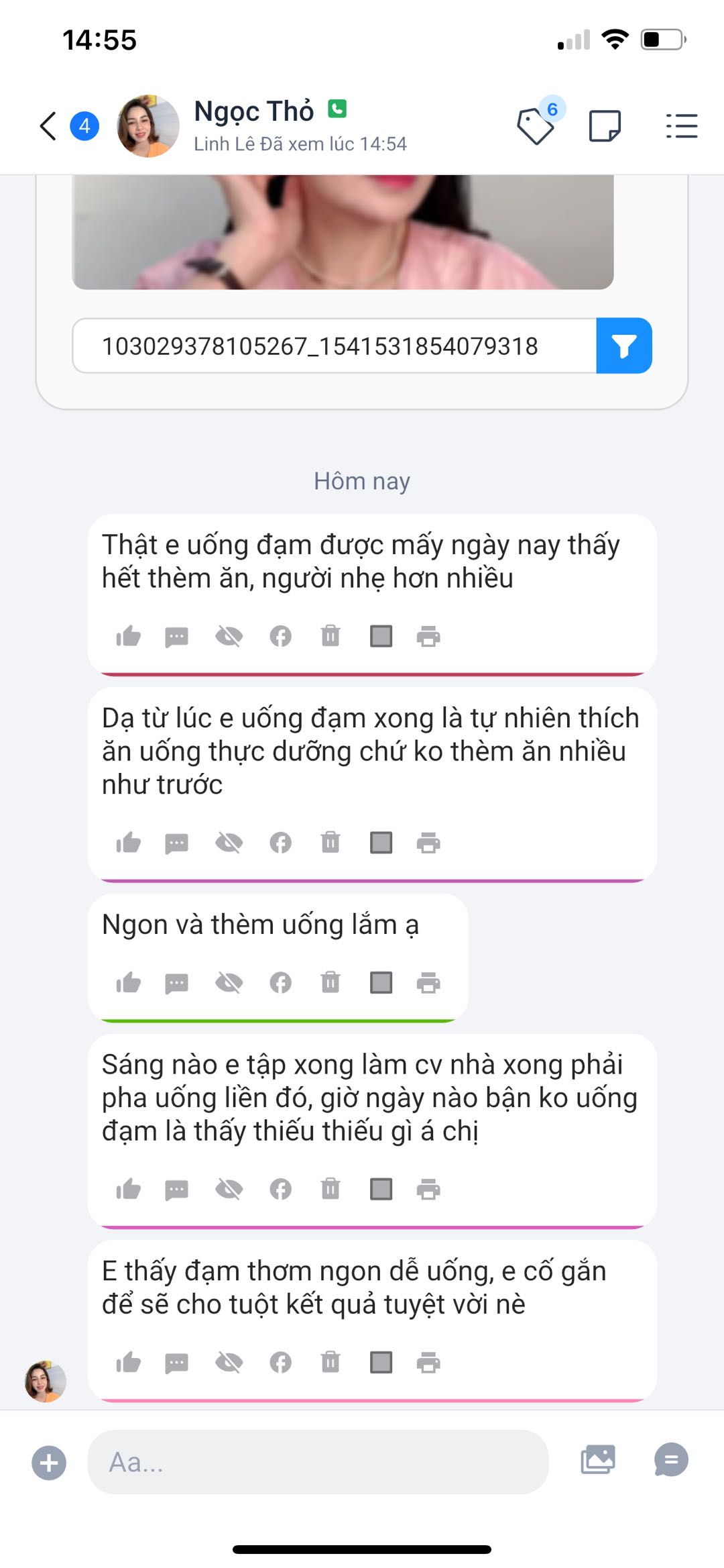 Khách nhắn: uống đạm hết thèm ăn, người nhẹ hơn