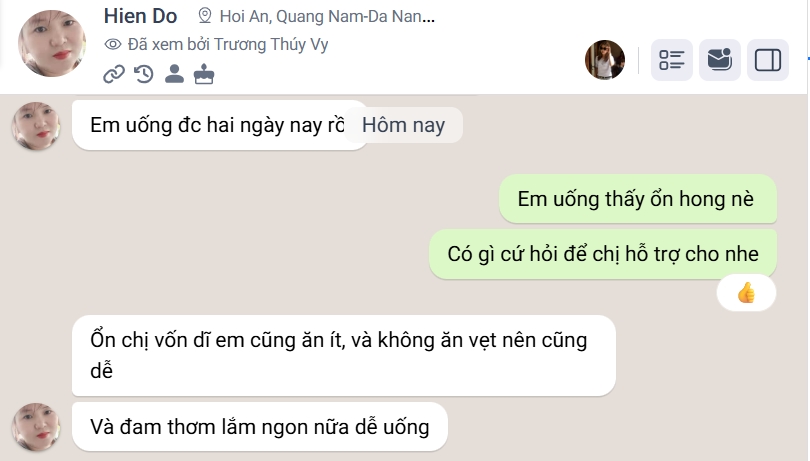 Khách nhắn về đạm Eo Thon