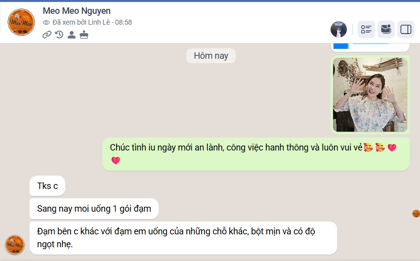 Khách nhắn: ăn ngon miệng, người khỏe